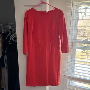 Old Navy Vibrant Coral Long Sleeve Dress
